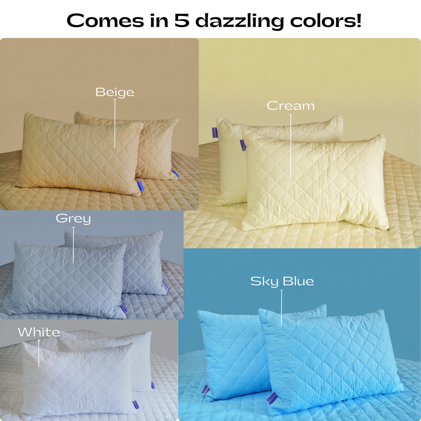 Quilted Pillow Protector (100% WaterProof) - Pack of 2