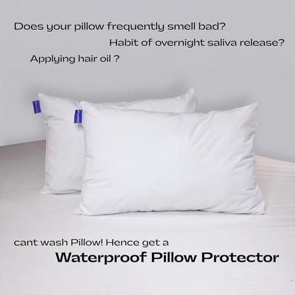 Terry Pillow Protector (100% WaterProof) - Pack of 2