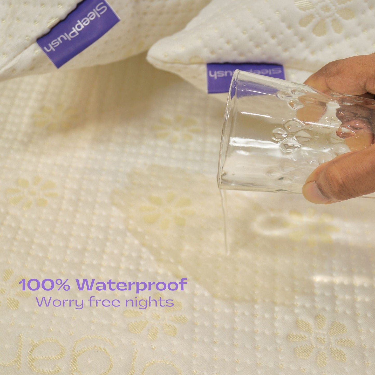 Jacquard Mattress Protector (Organic Cotton) -  100% WaterProof